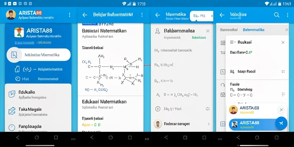 Tampilan antarmuka ARISTA88 saat belajar matematika.
