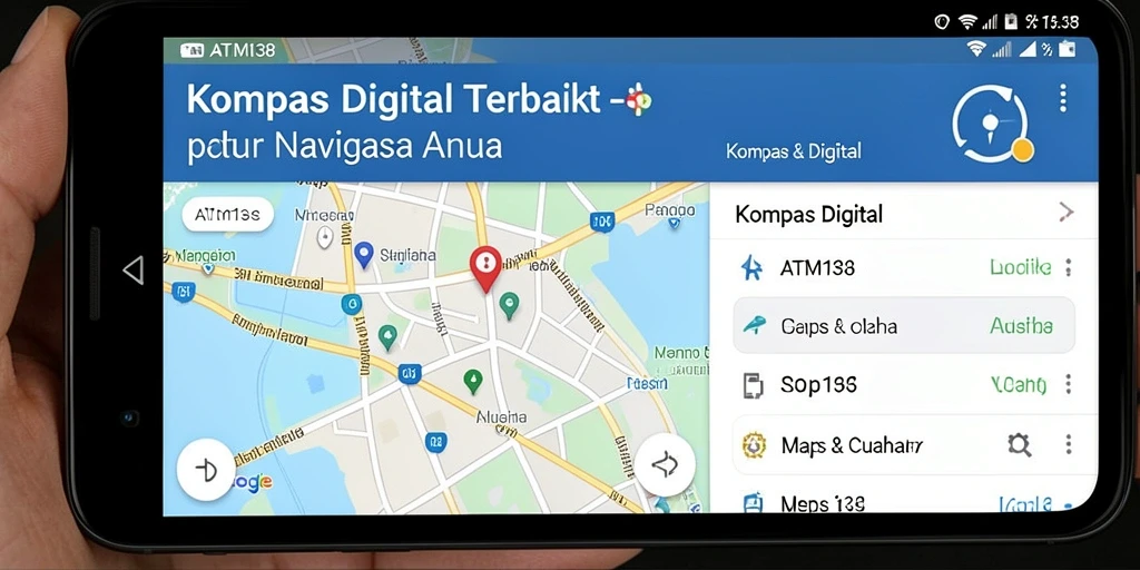 Antarmuka kompas digital ATM138 yang sederhana dan mudah digunakan.