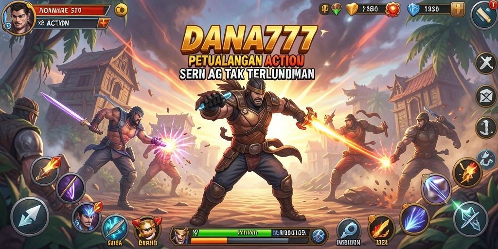 Tampilan antarmuka DANA777 yang dinamis saat bertempur.