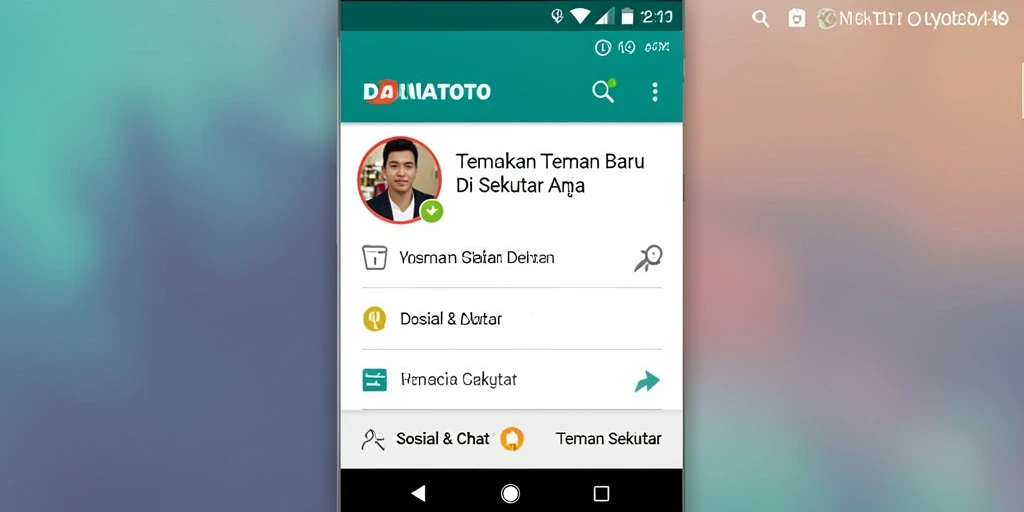 Tampilan antarmuka aplikasi DANATOTO yang ramah pengguna.