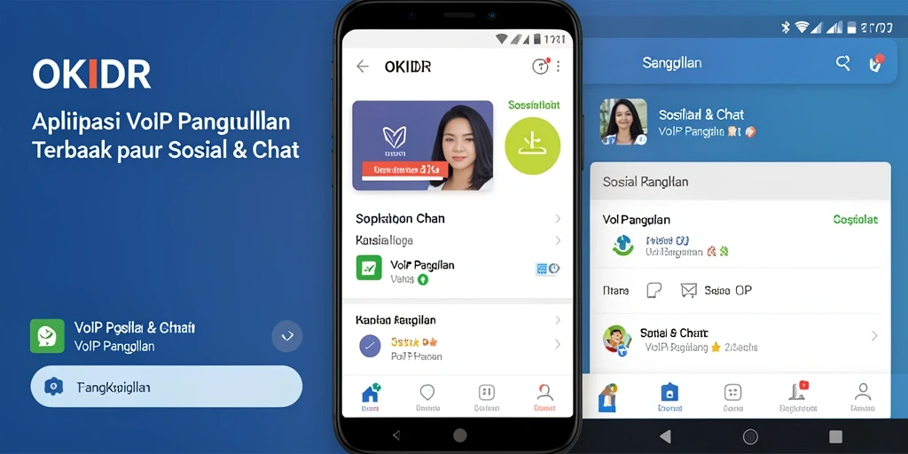 Antarmuka OKIDR yang menarik dan fungsional untuk VoIP Panggilan.