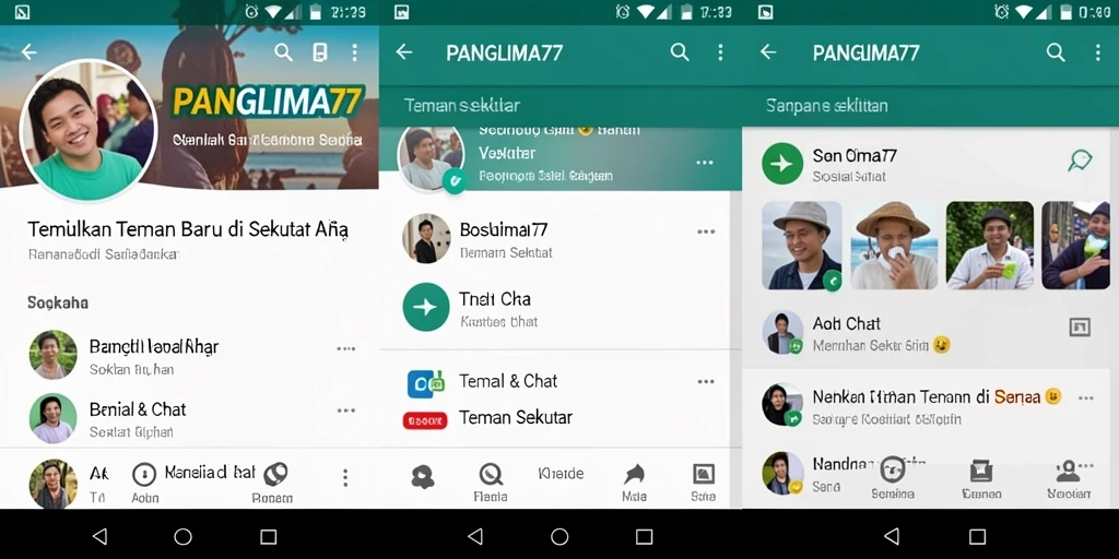 Tampilan antarmuka aplikasi PANGLIMA77 yang menarik dan user-friendly.
