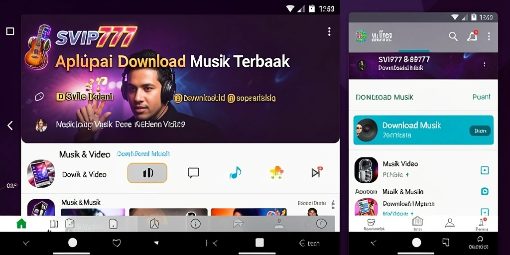 Antarmuka SVIP777 yang intuitif untuk Download Musik.