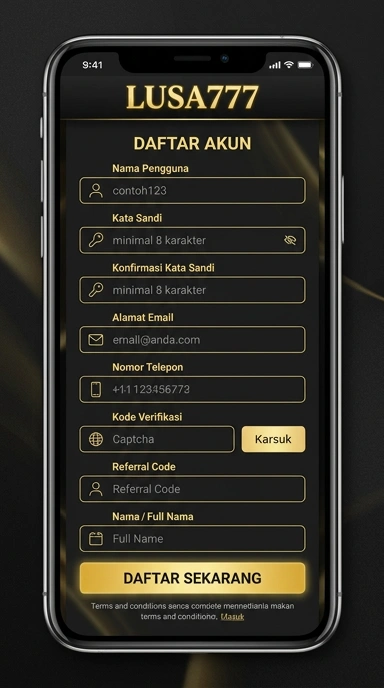 Cara Mudah Registrasi Akun Baru lusa777
